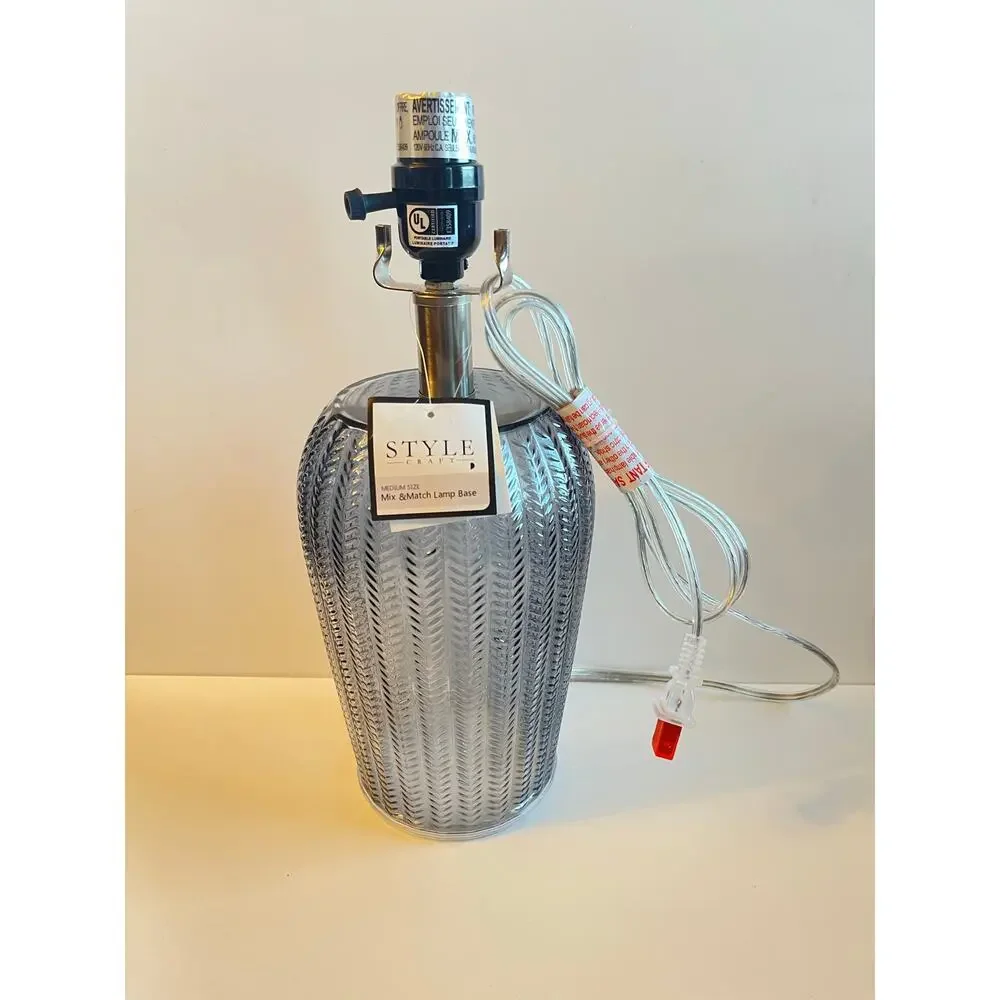 Style Craft Blue Glass Table Lamp